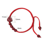 Laughing Buddha Avalokitesvara Cinnabar Blessing String Bracelet