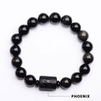 Soul Cleansing Black Obsidian Phoenix Dragon Bracelet