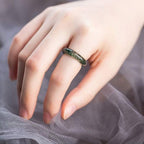 Moss Agate Healing Balance Ring