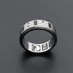 Bagua Yin Yang Titanium Steel Balance Rotatable Ring