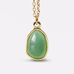 Natural Green Aventurine Amethyst Rose Quartz Blessing Necklace Pendant