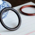 Tibetan Small Leaf Red Sandalwood Ebony Green Sandalwood Protection Bracelet Bangle