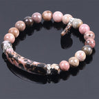 Rhodonite Love Heart Healing Beads Bracelet