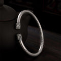 Tibetan Heart Sutra White Copper Luck Bracelet
