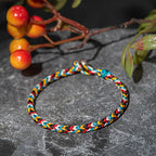 Tibet Handmade Five Colour Thread Protection Braid String Bracelet