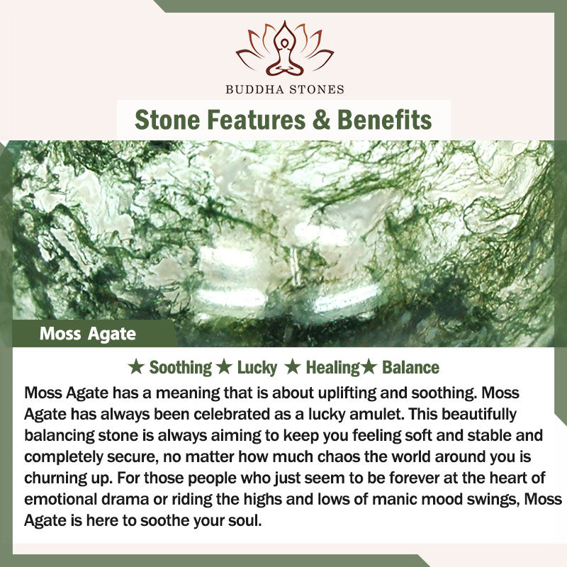 Moss Agate Healing Balance Ring