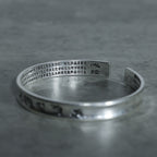 Tibetan Mantra White Copper Bracelet