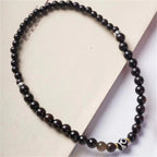 Tibet Ebony Wood Dzi Bead Balance Double Wrap Bracelet