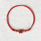 Four Leaf Clover Cinnabar Blessing Calm String Bracelet Anklet