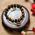 Sunstone Strawberry Quartz Crystal Positive Bracelet