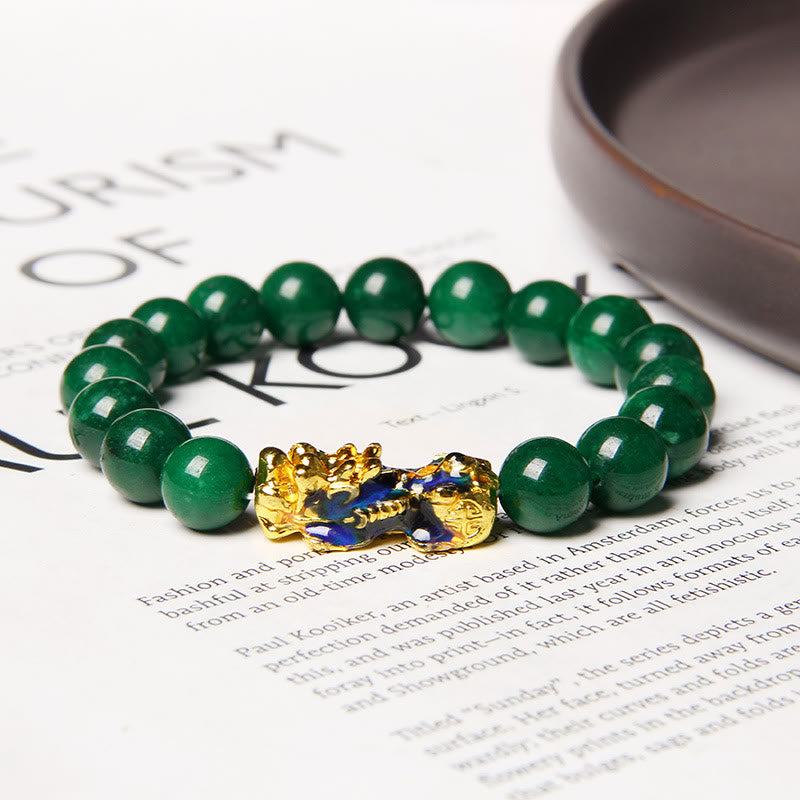 Pixiu Jade Abundance Protection Bracelet