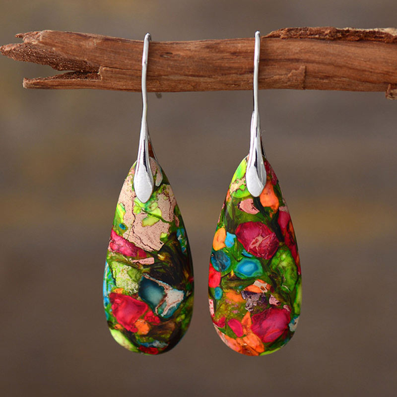 Emperor Stone Crystal Happiness Earrings