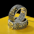 Chinese Zodiac Natal Buddha Wealth Luck Adjustable Ring
