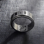 Bagua Yin Yang Titanium Steel Balance Rotatable Ring