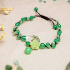 Financial Success Jade Braided Weave Prosperity Abundance Anklet