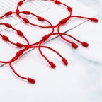 4Pcs Evil Eye Seven Knot Red String Protection Bracelet