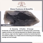 Natural Black Obsidian Ice Obsidian Strength Necklace Pendant
