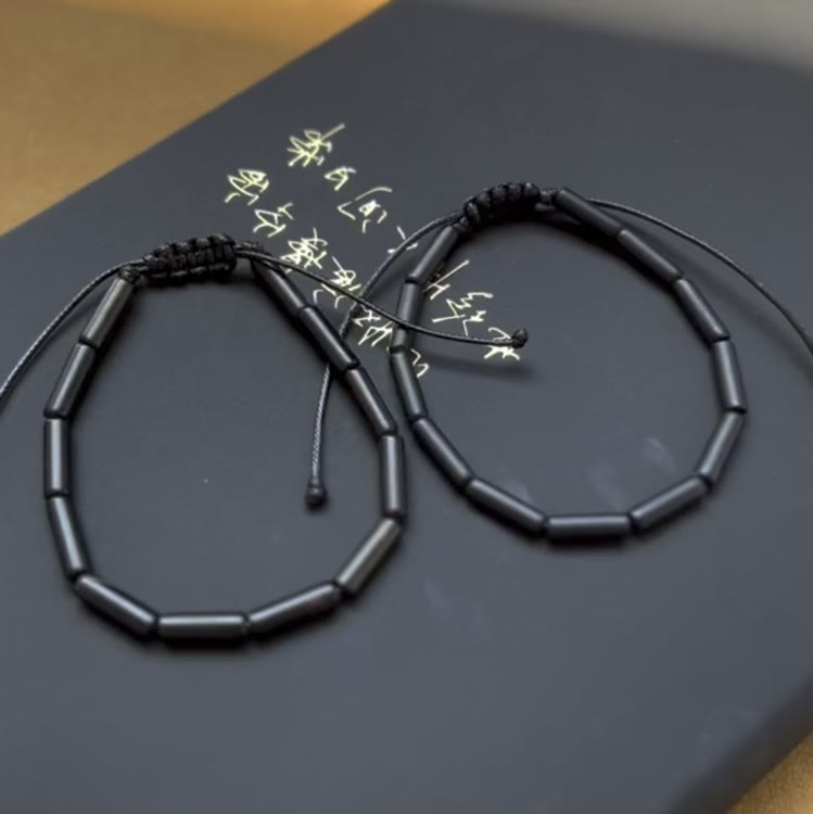 Black Onyx Bead Support Protection Bracelet