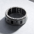 Bagua Yin Yang Titanium Steel Balance Rotatable Ring