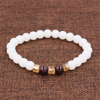 Natural White Jade Protection Bracelet