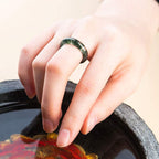 Moss Agate Healing Balance Ring