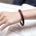 Tibetan Small Leaf Red Sandalwood Ebony Green Sandalwood Protection Bracelet Bangle