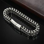 Fish Scale Magnetic Buckle Titanium Steel Balance Bracelet Bangle