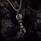 Tibetan Dorje Vajra Design Wealth Necklace Pendant