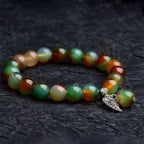 Tibetan Natural Green Agate Healing Bracelet