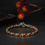 Tibet Handmade Five Colour Thread Protection Braid String Bracelet