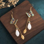 FengShui White Jade Fortune Earrings