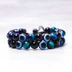 Evil Eye Hematite Tiger Eye Protection Beaded Bracelet