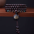 108 Mala Beads Tibetan Small Leaf Red Sandalwood Lotus Balance Bracelet