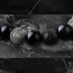 Black Obsidian Lava Rock Stone Yin Yang Strength Bracelet