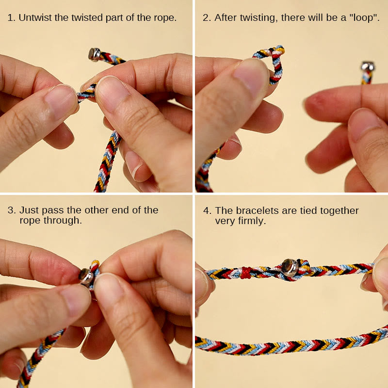 Tibet Handmade Five Colour Thread Protection Braid String Bracelet
