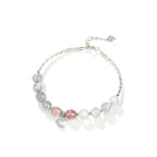 Strawberry Quartz Moonstone Luck Moon Charm Bracelet