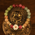 Colorful Tourmaline Jade Flowers Love Bracelet