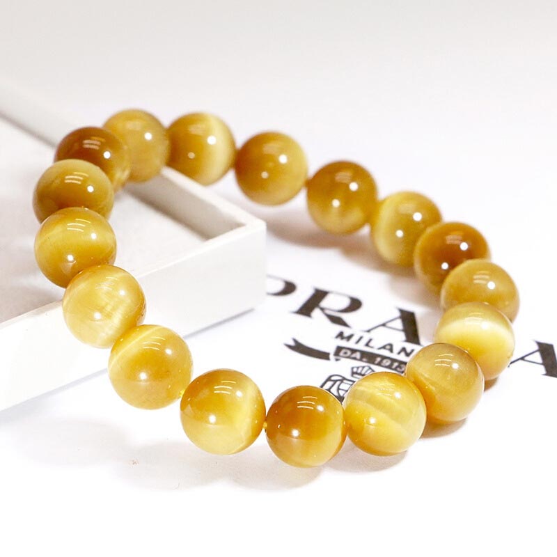 Anxiety Stress Healing Crystal Tiger Eye Bead Bracelet