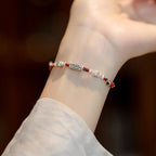 925 Sterling Silver Luck Koi Fish Braided Colorful String Bracelet Anklet