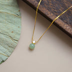 Lucky Bead Jade Prosperity Chain Necklace Pendant