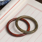 Tibetan Small Leaf Red Sandalwood Ebony Green Sandalwood Protection Bracelet Bangle