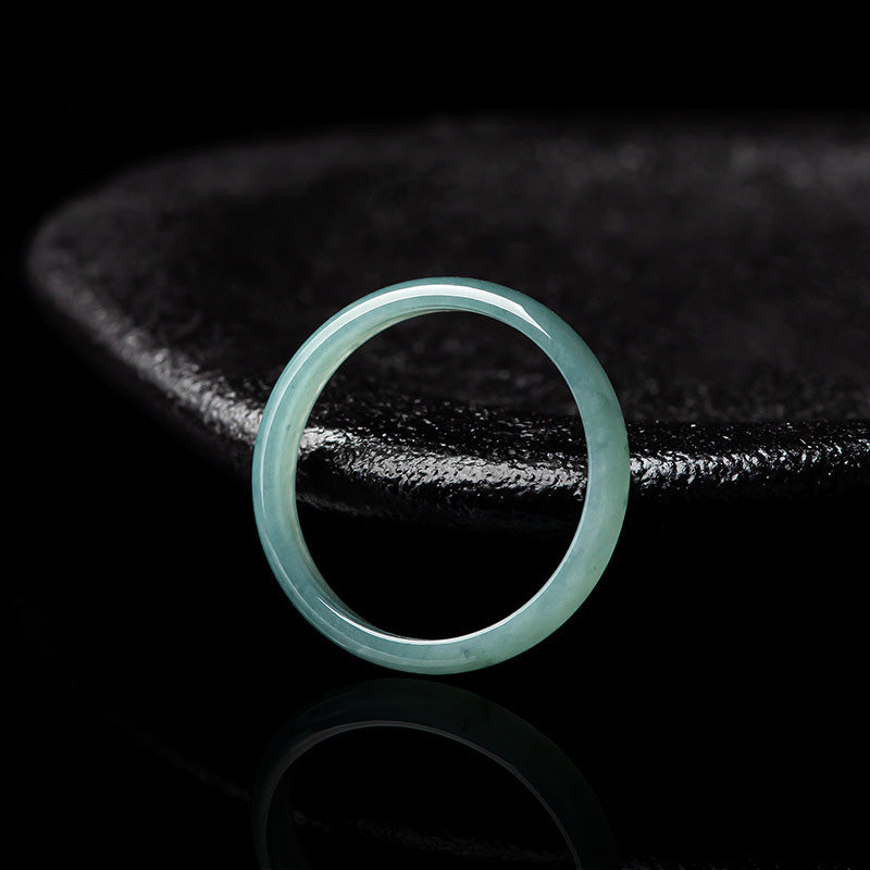 Natural Jade Prosperity Protection Ring