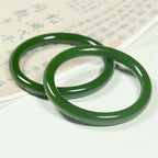 Cyan Jade Longevity Blessing Bangle Bracelet