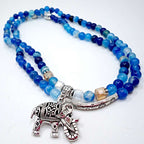Natural Agate Elephant Buddha Hope Bracelet