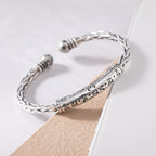 Viking Style Twisted Braided Pattern Copper Balance Bracelet Bangle