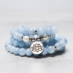 108 Mala Beads Aquamarine Healing Bracelet