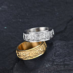 Six True Words Balance Calm Titanium Steel Ring