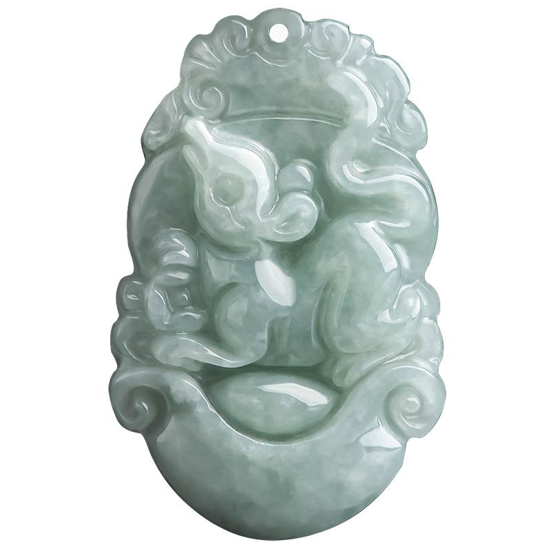 Natural Jade 12 Chinese Zodiac Success Pendant Necklace