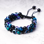 Evil Eye Hematite Tiger Eye Protection Beaded Bracelet