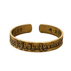 Tibetan Mahāpratisarā Mantra Sanskrit Copper Brass Healing Bracelet Bangle